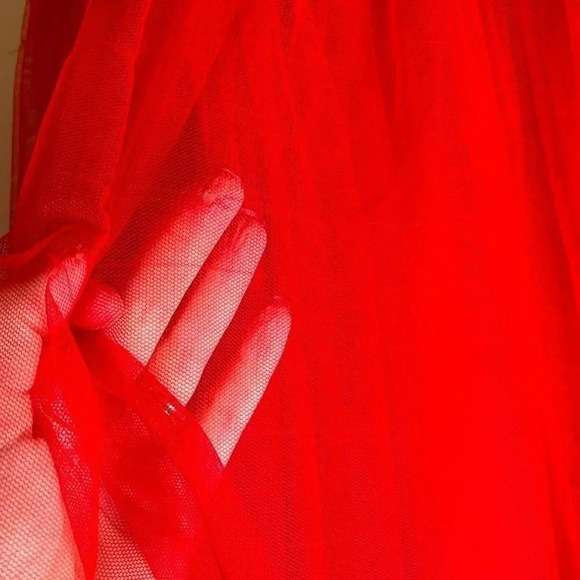 Hello Kitty Hooded Red Tutu Dress - Tulle Skirt - Oatmeal Heather- Size Small - Picture 8 of 8